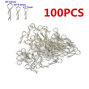 For 1/10 1/8 1/16 RC Cars Parts Shell Body R Buckles Fixed Clips Pins Latch 100X - Picture 1 of 12