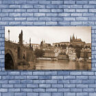 Wandbilder Glasbilder Druck auf Glas 140x70 Prag Brücke Landschaft