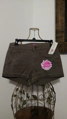 Wishful Park Brown Midrise Distressed Shorts ~ New With Tags ~ Sizes 7/9/11 - Image 1 of 2