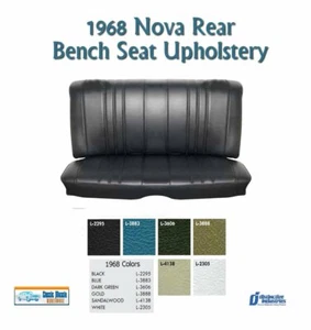 1968 Chevy II Nova Rear Bench Seat Upholstery in Your Choice of Factory Color - Picture 1 of 9