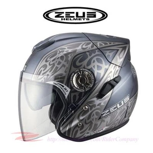 ZEUS ZS-608A Motorcycle Scooter Helmet Fiber Light Weight Jet DOT Safe Approved - Picture 1 of 14