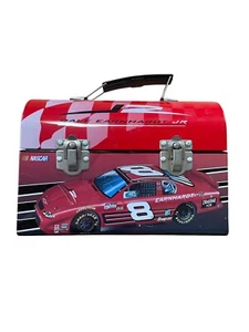 DALE EARNHARDT JR. #8 METAL TIN LUNCH BOX RED NASCAR Latch Box, Vintage - Picture 1 of 4