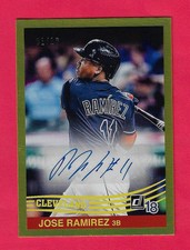 JOSE RAMIREZ 2018 Panini Donruss Retro 1984 Signatures GOLD HOLO /10 84S-JR READ
