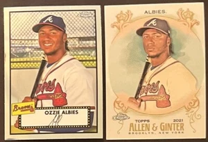 2 CARD LOT 2021 OZZIE ALBIES TOPPS CHROME PLATINUM #234 CHROME A&G #43 BRAVES - Picture 1 of 2