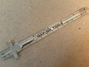 Vintage Snap-on Werkzeug Edelstahl 6" Lineal - Schiebetiefenmesser 32nds & MM - Bild 1 von 4
