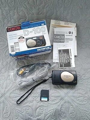 Bonita cámara digital Olympus Camedia D-100, manual, caja, cables, disco y tarjeta de 8mb Foto 1 de 4