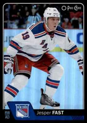 2016-17 O-PEE-CHEE RAINBOW BLACK JESPER FAST 008/100 NEW YORK RANGERS #422 - Image 1 of 2