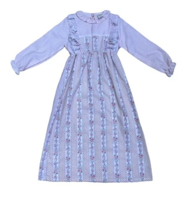 Vintage Girls Nightgown Cottage Core Pink Ruffles Giggles 8 Lace Kids Mervyn’s - Image 1 of 4