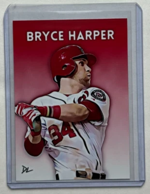 Bryce Harper Limited Artist Signed "Washington Nationals" Trading Card 1/10 - Image 1 of 2
