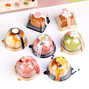 50Pcs Plastic Cake Storage Box Container Clear Dessert Cupcake Storage Boxes - Picture 1 of 17