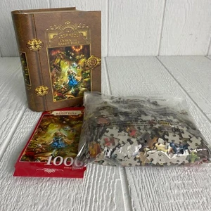 Masterpieces Down The Rabbit Hole Alice in Wonderland 1000 Pc Puzzle Book Box - Picture 1 of 17