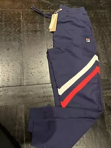 FILA Indie Sweat Pants Oganic Cotton, Navy, Red, White, Medium - Picture 1 of 7