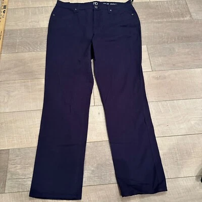 NEW DIRECTIONS WOMENS BLUE STRAIGHT LEG PANTS 14R NEW - Image 1 of 4