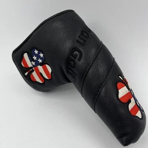 Craftsman Golf Blade Putter Cover USA Flagge vierblättriges Kleeblatt magnetischer Verschluss FT3 - Bild 1 von 9