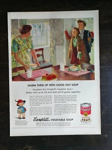 Vintage 1943 Campbell's Vegetable Soup Full Page Original Ad 823 - Picture 1 of 1