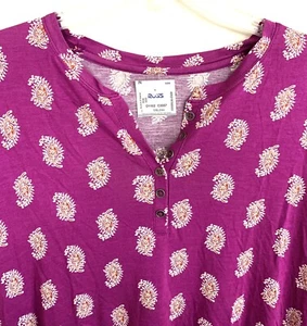 Blusa Camisa Relativity Talla Grande Púrpura Naranja Cuello en V Manga Larga NUEVA Z1 - Imagen 1 de 9