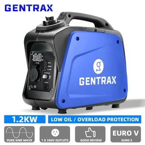 Gentrax GT1200 Inverter Generator 1.2KW Pure Sine Wave Portable Outdoor Camping - Picture 1 of 18