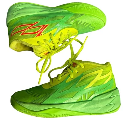Puma Melo Ball x Nickelodeon MB.02 2 Slime Sneakers Shoes Youth Size 13 Neon - Image 1 of 4