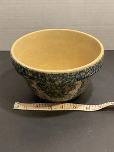 Robinson Ransbottom Roseville Ohio 7" 1 1/2 Quart blau Schwammgeschirr Rührschüssel - Bild 1 von 9