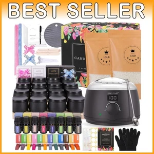 Complete Candle Making Kit with LED Display Wax Melting Pot - Picture 1 of 9