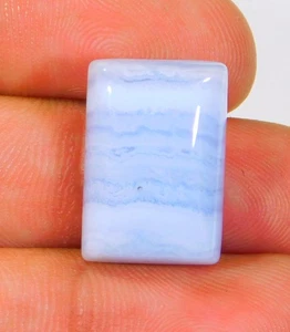 20.CT Natural Blue Lace Agate Radiant Ccabochon Loose Gemstone 20x14x7 MM CL=160 - Picture 1 of 8