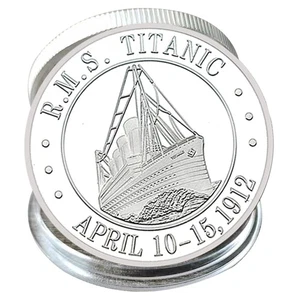 RMS Titanic April 1912 Commemorative Coin Collectibles Silver Plated Medal - Picture 1 of 7