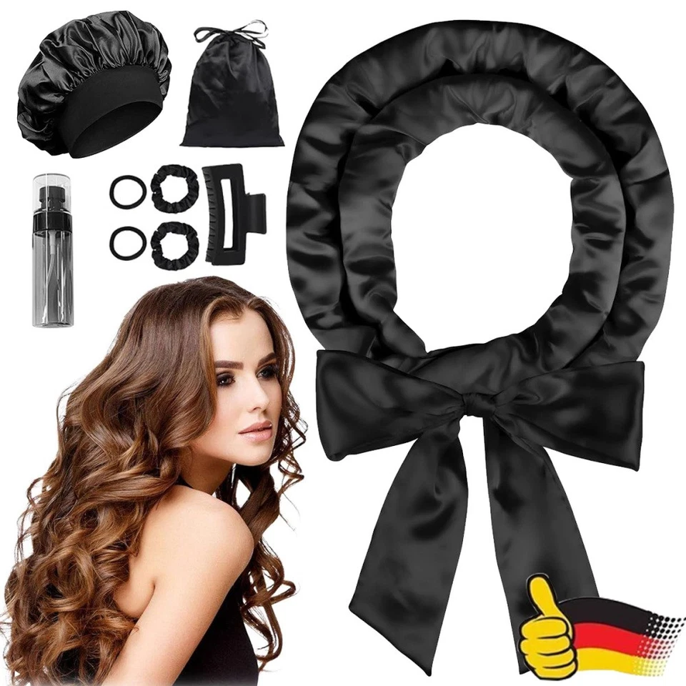 9stk Locken Über Nacht Heatless Curls Band Locken Ohne Hitze Haarstyling-Werkze - Bild 1 von 4