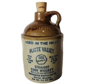 McCormick Platte Valley Straight Corn Whisky Krug Steinzeug Country Dekor Vintage - Bild 1 von 7