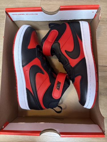 Nike Court Borough Mid 2 (PSV) University rosso nero bianco CD7783 602 bambino taglia 1 anno