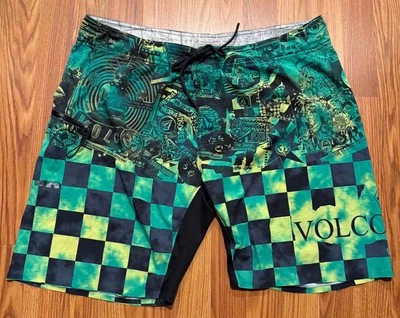 Volcom Plavky Manic Mod Board Shorts Money AOP Mens 36 8" Swim Trunks - Image 1 of 4