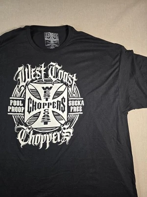 Camiseta negra con gráficos West Coast Choppers 3XL para hombre  Foto 1 de 4