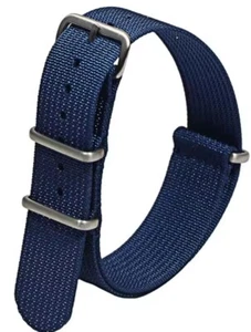 22MM BRACELET NYLON NATO POUR MONTRE NEUF aussi pour Seiko, Citizen.. 2 Bleu - Imagen 1 de 1