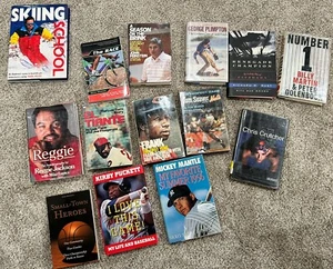 Lot Of 14; Sports books vintage. 12 Hardcover. Mickey Mantle. Reggie Jackson - Picture 1 of 1