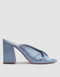 Loeffler Randall Women’s Metallic Blue Leather Pumps Size 7 - Picture 1 of 4