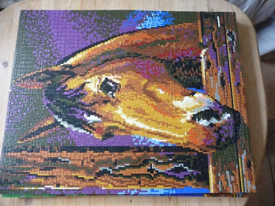 MINISTECK braunes Pferd ca. 9520 Teile fertig gesteckt - TOP Zustand - - Bild 1 von 4