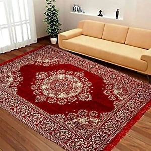 Cotton Carpet/Area Rug/Bedside Runner, Cotton Living Room Carpet 6x9 Feet - Picture 1 of 4