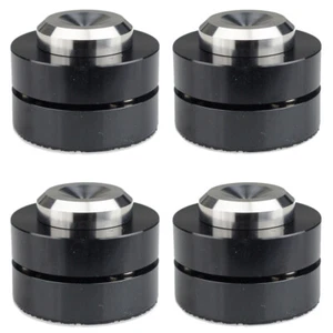 4pcs 38.5mm Aluminium Speaker Spike Pad Steel Ceramics Ball Isolation Stand Feet - Picture 1 of 9