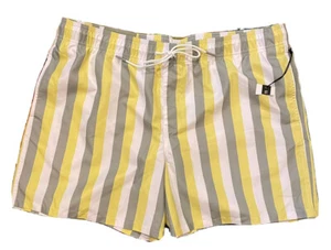 NWT GOODFELLOW & Co Swim Trunks Men’s Size XL Yellow Olive Stripe Pockets Liner - Picture 1 of 2