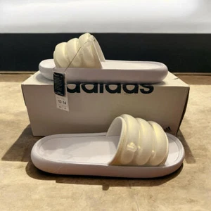 adidas Unisex ZPLAASH Slide Sandal, White/White/White, 13 US Men - Picture 1 of 6