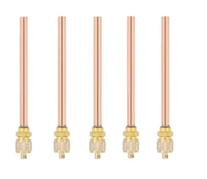 5 STCK. Zugangs-/Serviceventil 1/4"" SAE x 1/4"" OD x 4"" Stammkern AC Kühlung - Bild 1 von 3