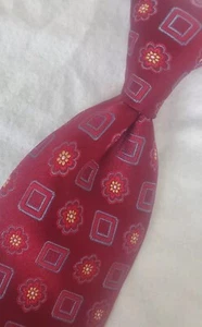 Robert Talbott Best of Class Silk TIE Red Blue Gold Mosaic Hand Sewn Xtra Long - Picture 1 of 8