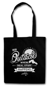 Hipster Shopping Baumwolltasche VISIT OUTSIDE NERD - The Big TBBT Computer Bang Game - Bild 1 von 1