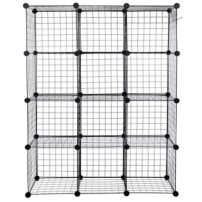 Wire Cube Storage Shelves 12-Cube Storage Organizer DIY Closet Cabinet Bookshelf - Image 1 of 4