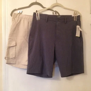 SM Men's Shorts LOT NEW Old Navy Blue Active + Target Everyday Cargo Linen 32 - Picture 1 of 15
