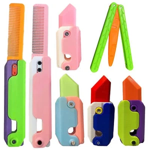 2pcs Toy Knives For Boys 3D Printed Gravity Knives Fake Toy Knives Sensory Toy - Picture 1 of 17