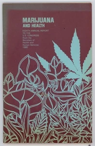 1980 Marihuana & Gesundheit 8. Jahresbericht an den Kongress seltenes Regierungsbuch S/C - Bild 1 von 4
