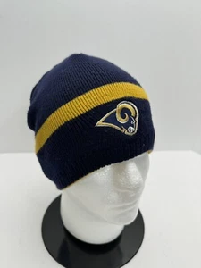 Gorro de fútbol americano americano vintage de los St Louis Rams sombrero azul gorra tejida de la NFL - Imagen 1 de 6