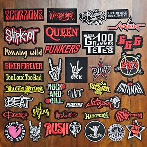 Flicken zum Aufbügeln Bügelflicken Aufbügler Rock Patches Stoff Aufbügelflicken - Bild 1 von 37