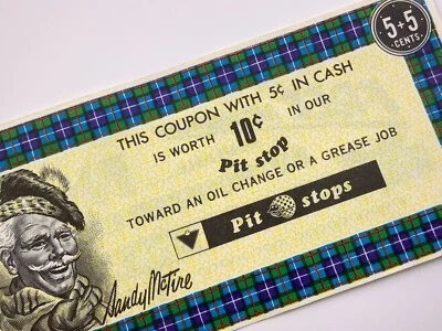 Canadian Tire Banknote 5+5 10 Cents Pit Stop Free Membership CC349 - Image 1 of 4