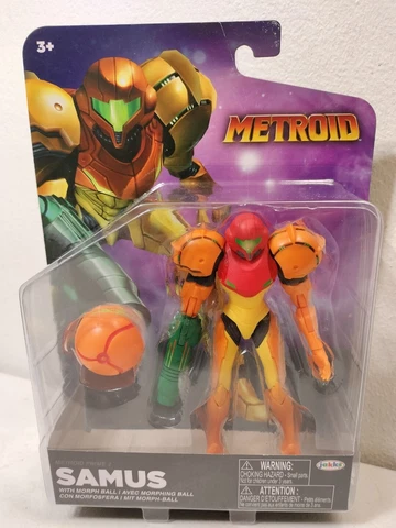 Metroid Prime 2 SAMUS 4.5" Articulated Figure with Morph Ball 2023 Jakks Toy NEW Cover